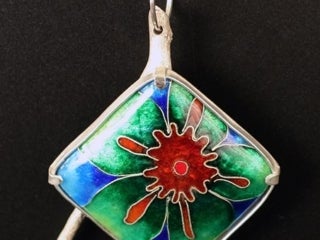 Flower Cloisonne Necklace